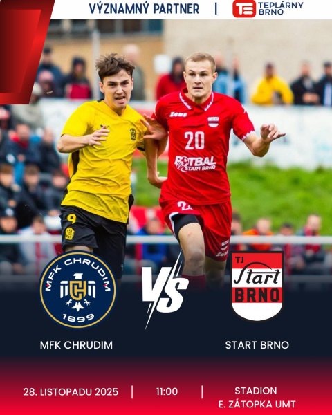 Zítra čeká A-tým přípravné utkání proti Chrudimi